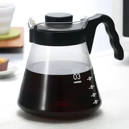HARIO V60 Glass Coffee Server 1000ml | Heatproof Borosilicate, Japanese Design, 1-6 Cups thumbnail 2