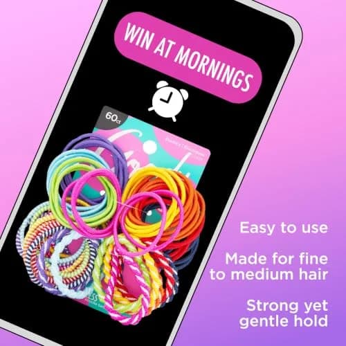 Goody Kids Ouchless Elastic Hair Ties 40 Count (Pack of 1) Assorted Colors | Pain-Free Hold for Fine to Medium Hair thumbnail 7