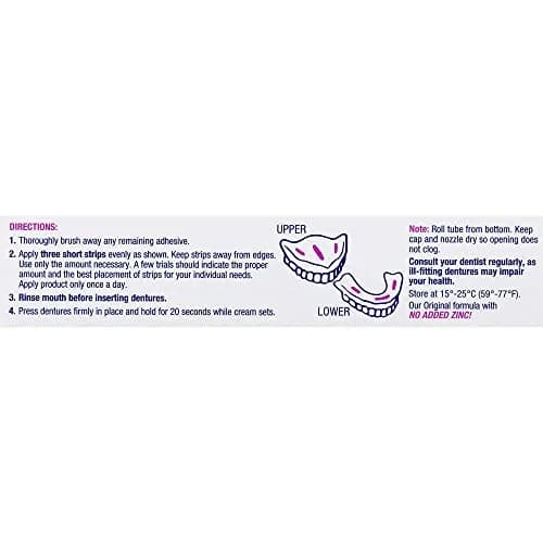 Effergrip Denture Adhesive Cream Minty Fresh 44.36 ml (1.5 Oz) | Zinc-Free Extra Strong Grip thumbnail 4