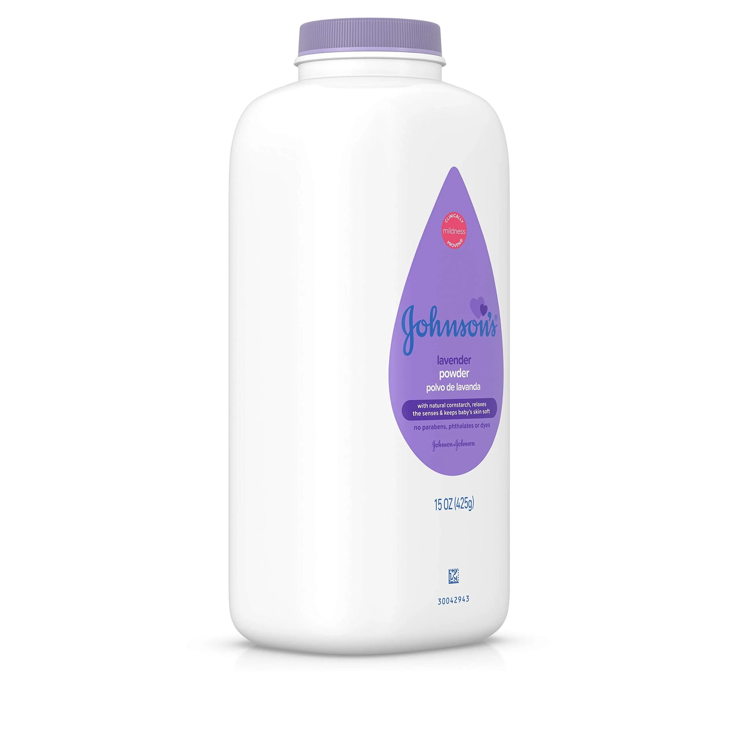 Johnson's Lavender Baby Powder with Naturally Derived Cornstarch 443ml (15 oz) | Hypoallergenic and Paraben Free - view 4