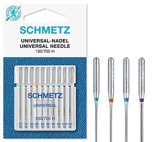 SCHMETZ Universal Sewing Machine Needles 70/10-100/16 (10-Pack) | Assorted Sizes for Domestic Machines thumbnail 1