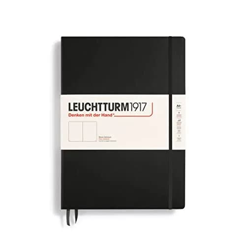 LEUCHTTURM1917 Notebook Hardcover Master Classic A4+ | 235 Pages, Numbered, Flat Opening, Black thumbnail 1