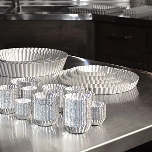 Fat Daddio's PFT-102 Round Fluted Tart Pan 10 x 2 Inch | Anodized Aluminum, 76.2 fl oz Capacity thumbnail 5
