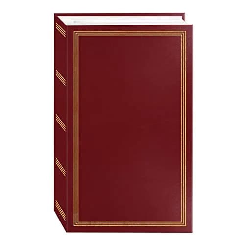 Pioneer Photo Albums 504-Photo 4x6 inch Bookshelf Album Burgundy Red | Archival Acid-Free Pockets — Burgundy Red