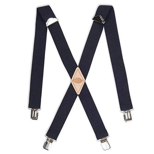 Dickies Men's 1-1/4" Solid Straight Clip Suspender, Navy, One Size (48" Max Waist) | Heavy Duty Work & Style thumbnail 1