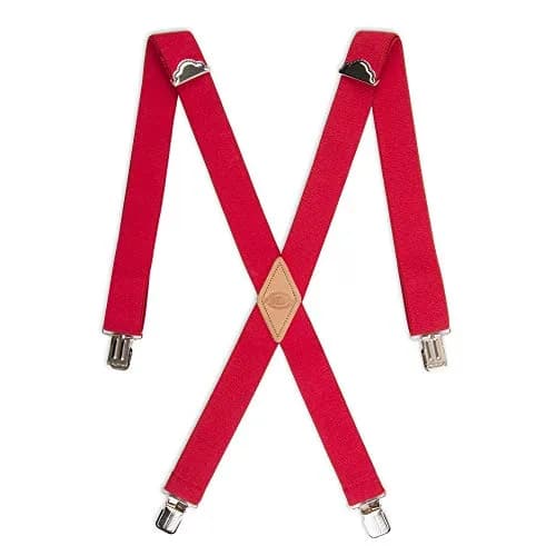 Dickies Men's 1-1/4 Solid Straight Clip Suspender,Red | Heavy Duty Work & Style Accessory thumbnail 1