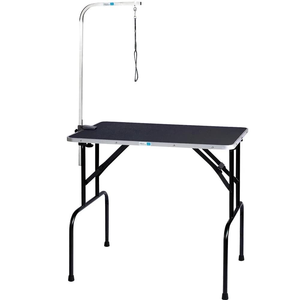 Master Equipment Grooming Table with Arm, 48" | Portable, Heavy-Duty Pet Grooming Table with Non-Slip Surface