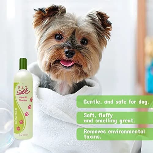 Pet Silk Olive Oil Shampoo 16 Oz | Moisturizing Pet Hair Care for Dogs thumbnail 2