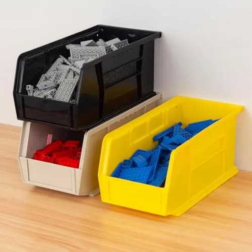 Akro-Mils 30230 AkroBins Plastic Hanging Stackable Storage Organizer Bin, 11-Inch x 5-Inch x 5-Inch, Stone thumbnail 2