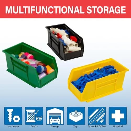 Akro-Mils 30230 AkroBins Plastic Hanging Stackable Storage Organizer Bin, 11-Inch x 5-Inch x 5-Inch, Stone thumbnail 4