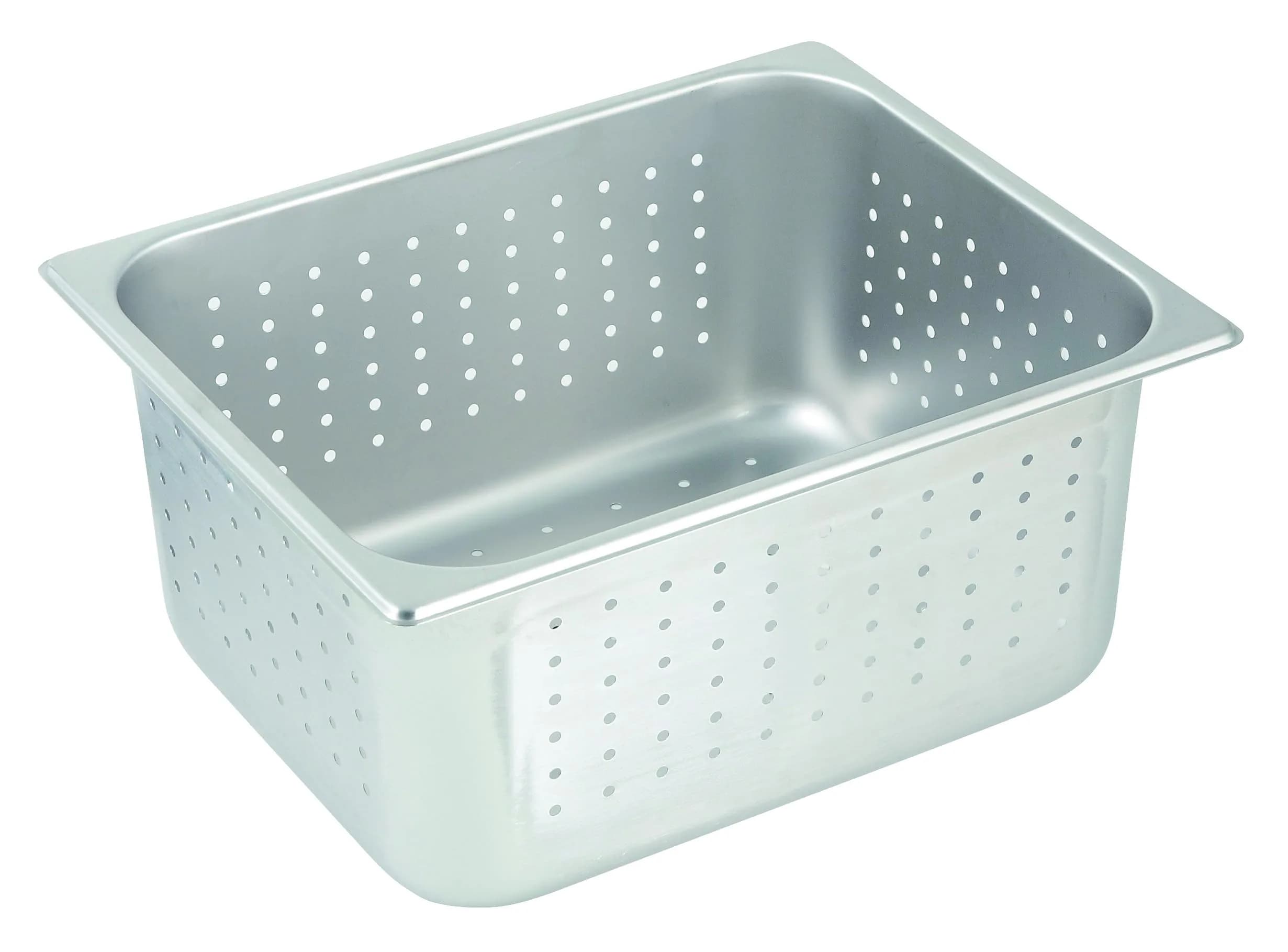 Winco 6" Deep Perforated Half Size Pan | Commercial Food Service Grade Stainless Steel