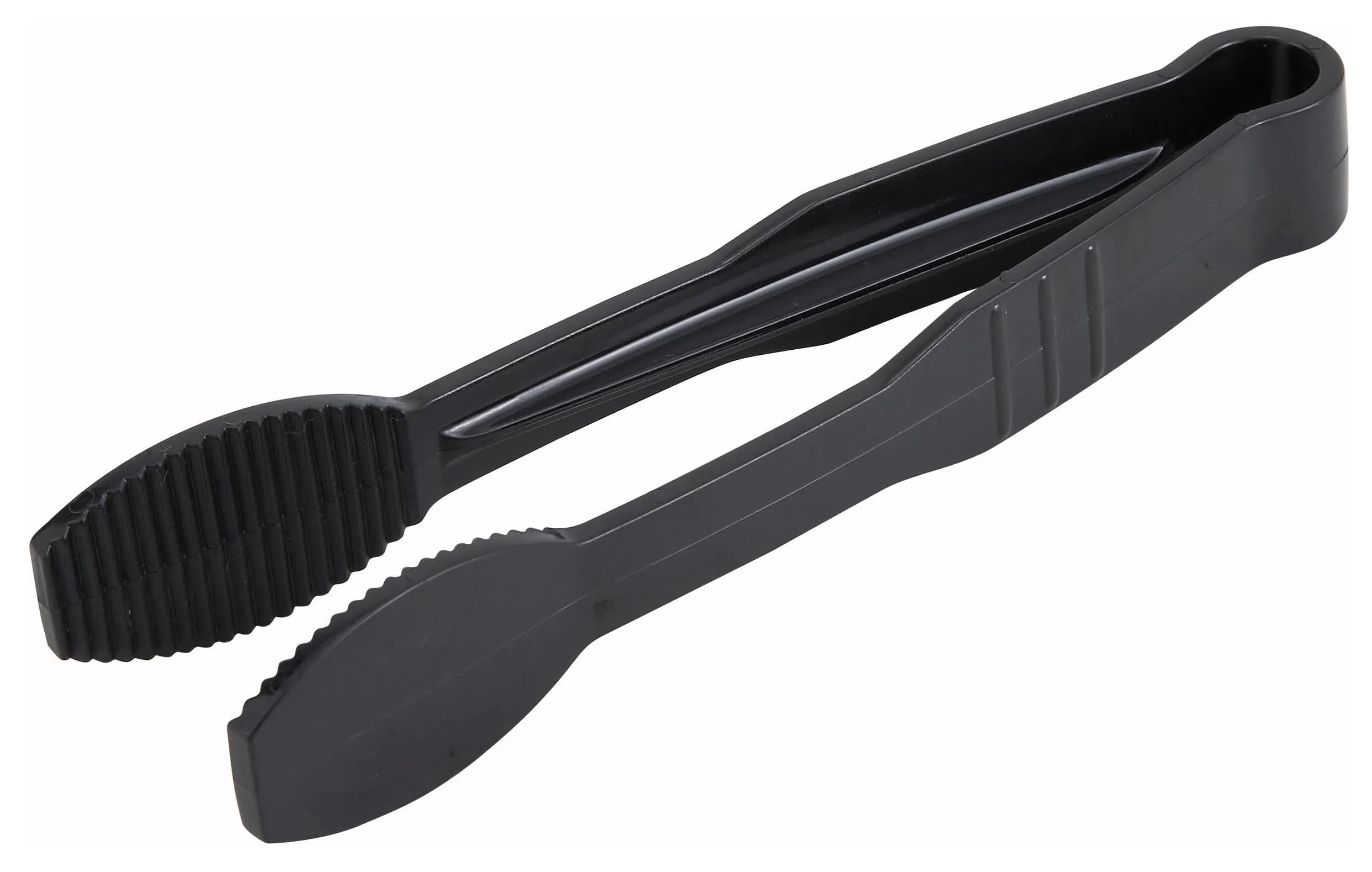 Winco Polycarbonate Flat Tongs 15.24 cm (6-Inch) Black | NSF Listed Food Tongs - main product image