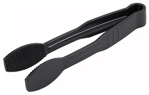 Winco Polycarbonate Flat Tongs 15.24 cm (6-Inch) Black | NSF Listed Food Tongs thumbnail 1
