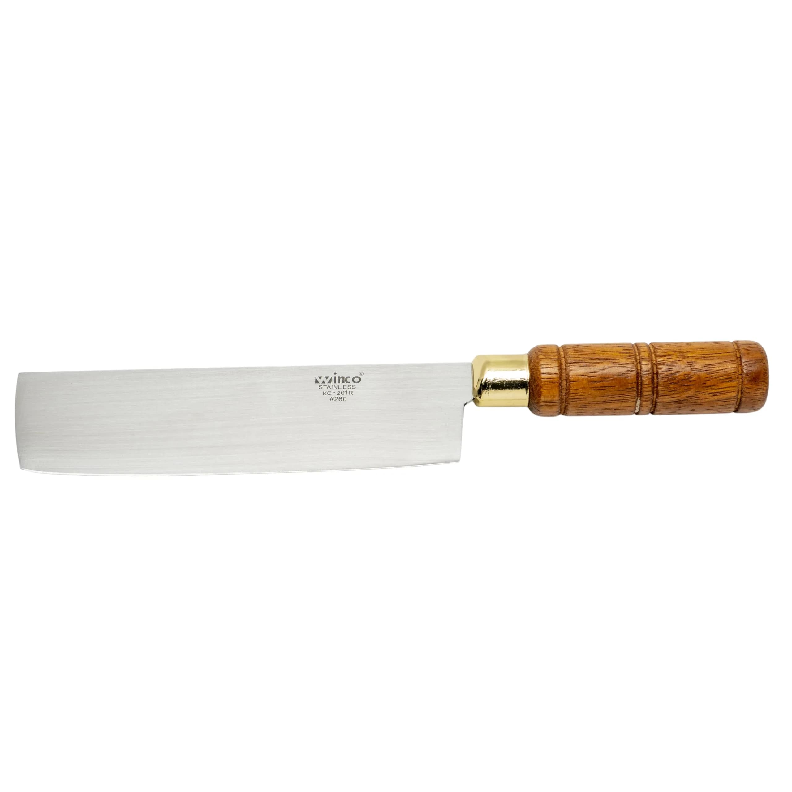 Winco KC-201R Chinese Chef's Knife 17.8 cm (7 in) | Stainless Steel Blade for Chopping & Slicing