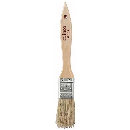 Winco 1-Inch Boar Bristle Pastry Brush with 4.5-Inch Wooden Handle | Glazing & Coating Tool thumbnail 1