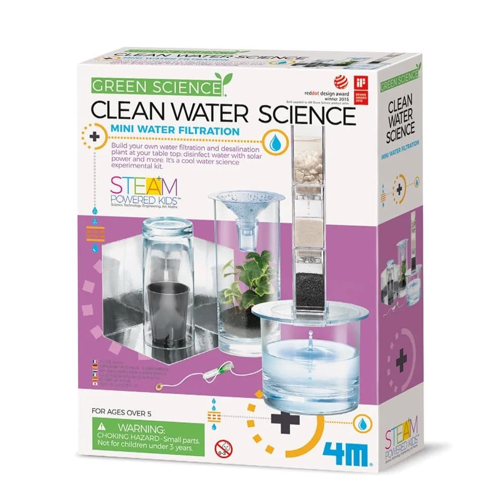 4M Green Science Clean Water Science DIY Water Filtration Kit | Ages 5-15 - main product image