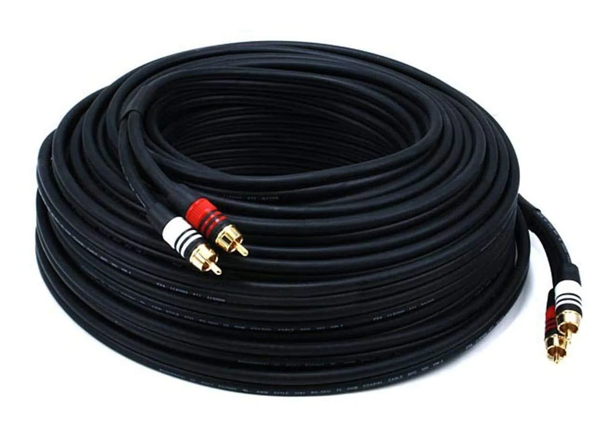 Monoprice Premium 2 RCA Plug to 2 RCA Plug 22AWG Cable 1.83m (6ft) | Shielded Audio Cable - view 5
