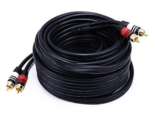 Monoprice Premium 2 RCA Plug to 2 RCA Plug 22AWG Cable 1.83m (6ft) | Shielded Audio Cable thumbnail 2
