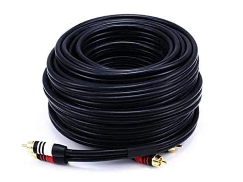 Monoprice Premium 2 RCA Plug to 2 RCA Plug 22AWG Cable 1.83m (6ft) | Shielded Audio Cable thumbnail 3