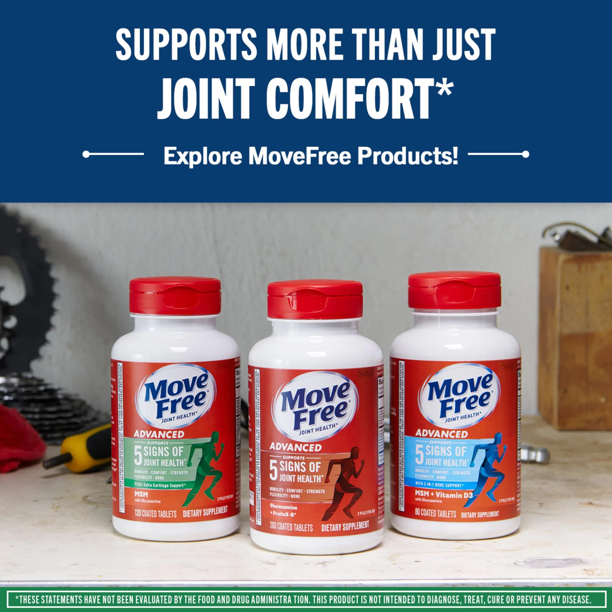 Move Free Advanced Joint Support Glucosamine Chondroitin MSM Tablets 120 Count (40 Servings) | Supports Joint Comfort & Mobility - view 6