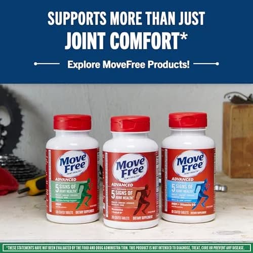 Move Free Advanced Joint Support Glucosamine Chondroitin MSM Tablets 120 Count (40 Servings) | Supports Joint Comfort & Mobility thumbnail 6