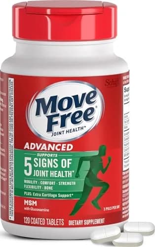 Move Free Advanced Joint Support Glucosamine Chondroitin MSM Tablets 120 Count (40 Servings) | Supports Joint Comfort & Mobility thumbnail 1