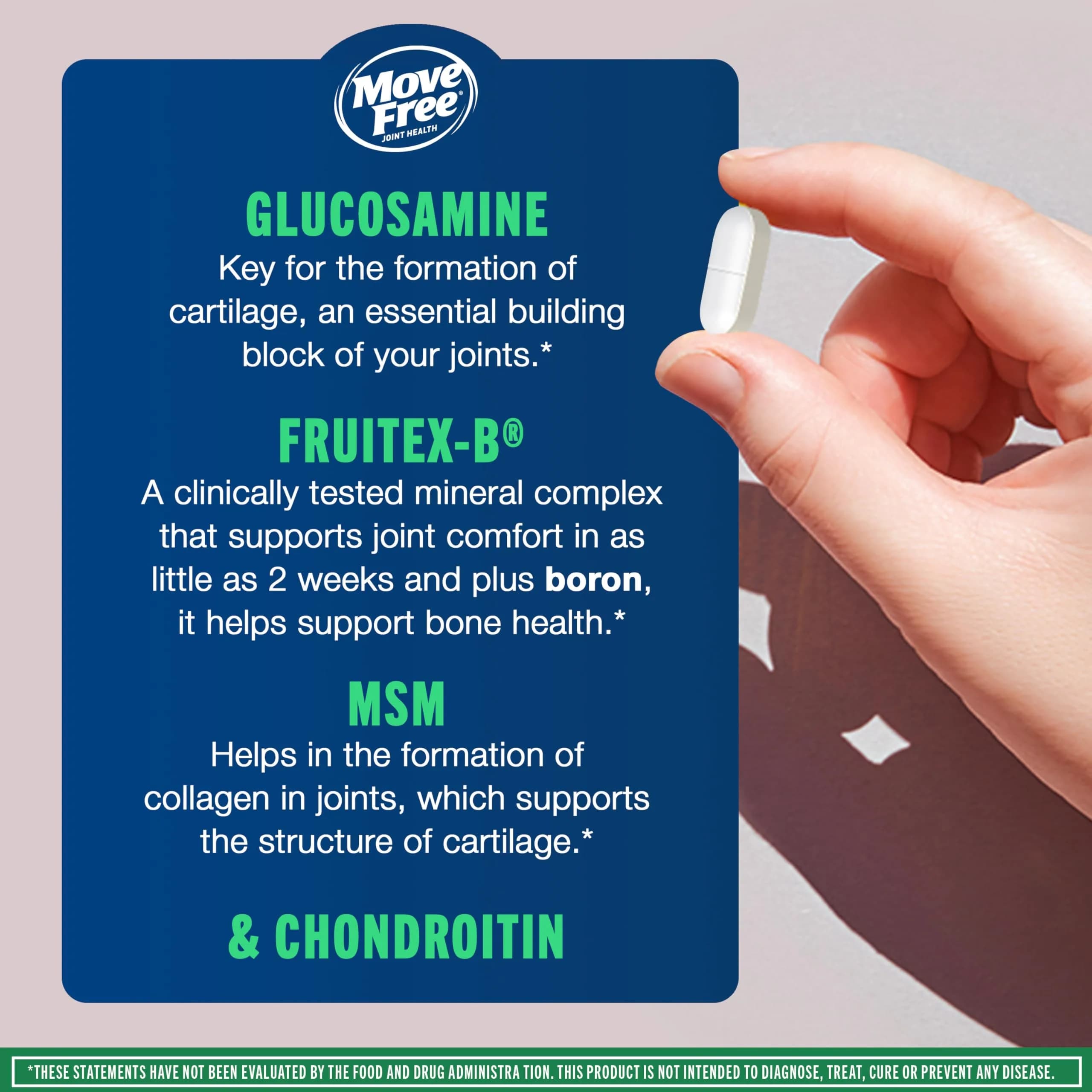 Move Free Advanced Joint Support Glucosamine Chondroitin MSM Tablets 120 Count (40 Servings) | Supports Joint Comfort & Mobility - view 8