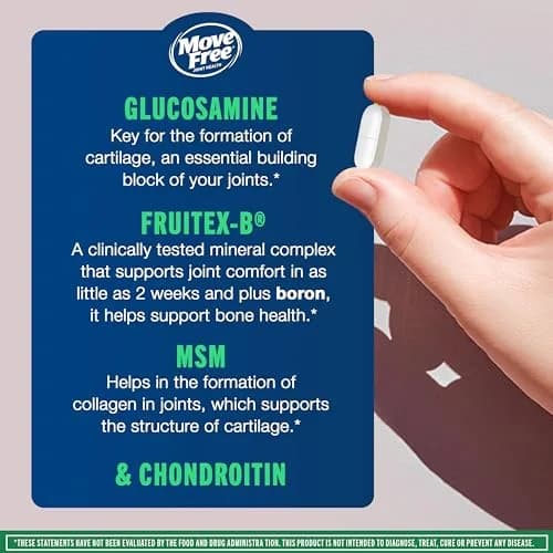 Move Free Advanced Joint Support Glucosamine Chondroitin MSM Tablets 120 Count (40 Servings) | Supports Joint Comfort & Mobility thumbnail 8
