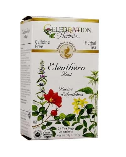 Celebration Herbals Ginseng Eleuthero Root Tea Organic 24 Bag | Herbal Root Tea for Wellness thumbnail 1