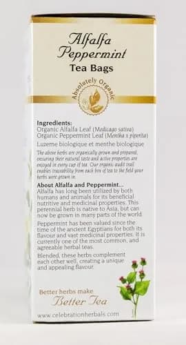Celebration Herbals Alfalfa Peppermint Tea Organic 24 Bag | Caffeine Free Herbal Tea with Organic Herbs thumbnail 5