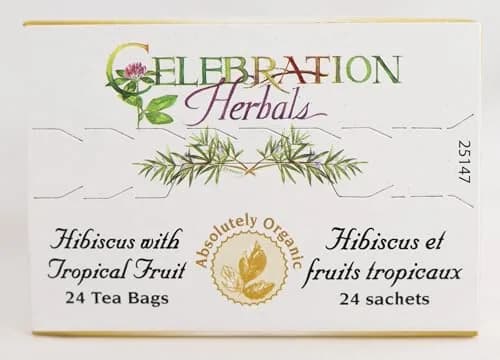 Celebration Herbals Organic Hibiscus with Tropical Fruit Tea Caffeine Free | 24 Tea Bags 28g thumbnail 7