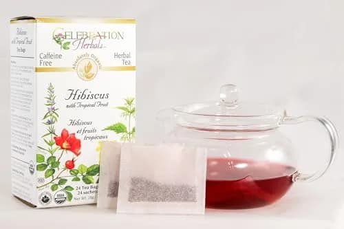 Celebration Herbals Organic Hibiscus with Tropical Fruit Tea Caffeine Free | 24 Tea Bags 28g thumbnail 3