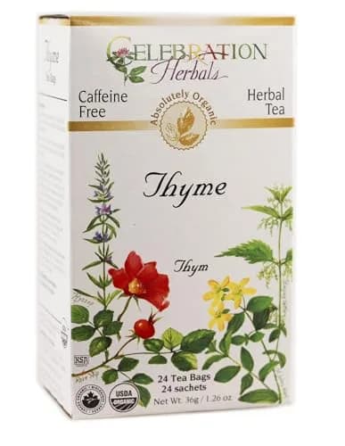 Celebration Herbals Organic Thyme Tea Bags 24 | Aromatic & Stress-Relieving (70-120 chars) thumbnail 1