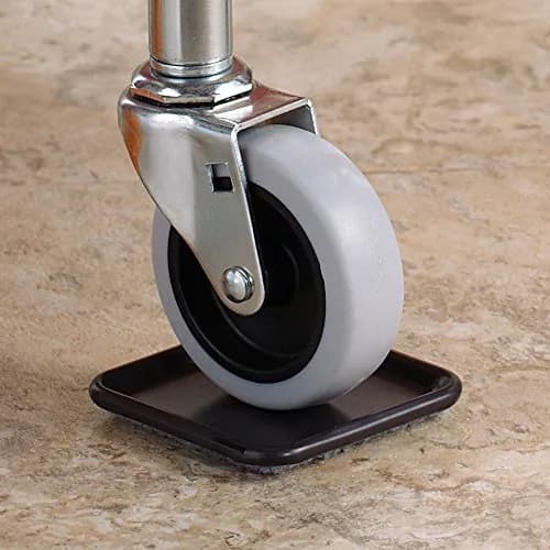 SOFTTOUCH 2-1/2" Square Reusable Carpet Bottom Furniture Caster Cups, 12-Pack, Brown/Gray | Protects Floors & Reduces Noise thumbnail 4