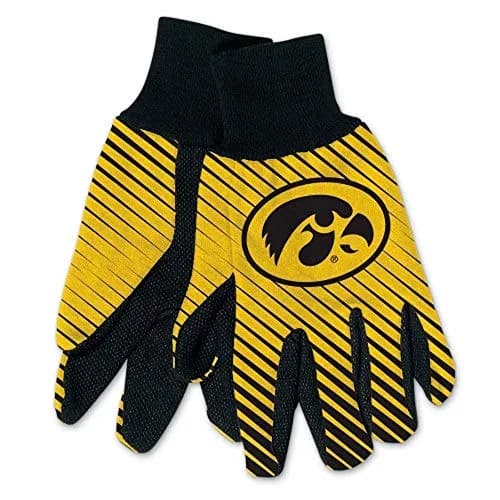 WinCraft Iowa Two-Tone Gloves | NCAA Team Logo, Heavy Cotton, Unisex, Small thumbnail 1
