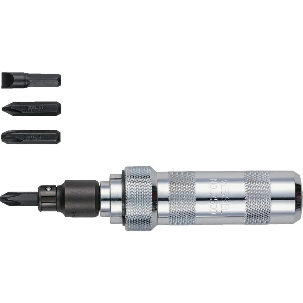 VESSEL Impact Driver No.250001 Set with 4 Bits | Alloy Steel Construction - main product image