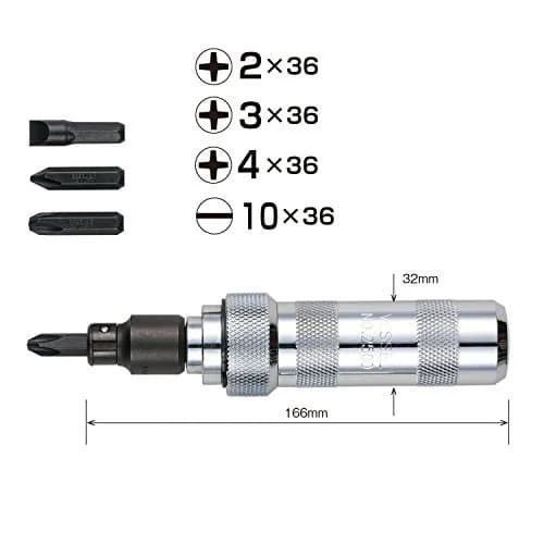 VESSEL Impact Driver No.250001 Set with 4 Bits | Alloy Steel Construction thumbnail 2