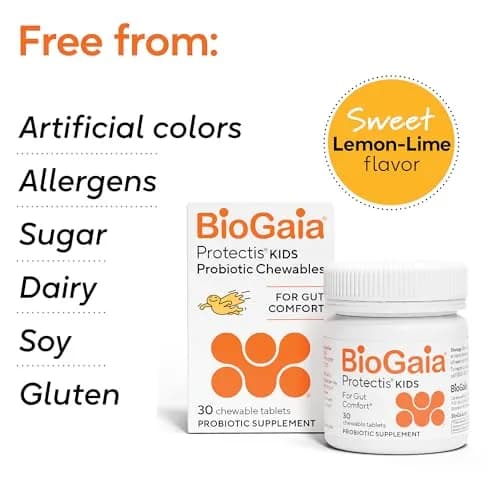 BioGaia Kids Probiotic | Ease Occasional Tummy Discomfort & Constipation | Chewable 30 Count thumbnail 7