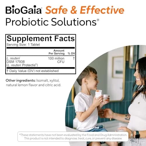 BioGaia Kids Probiotic | Ease Occasional Tummy Discomfort & Constipation | Chewable 30 Count thumbnail 8