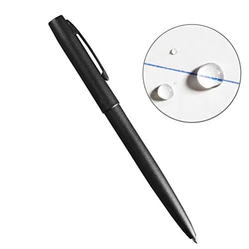 Rite in the Rain Black Metal Tactical Clicker Pen - Blue Ink | Writes Through Water & Grease thumbnail 2