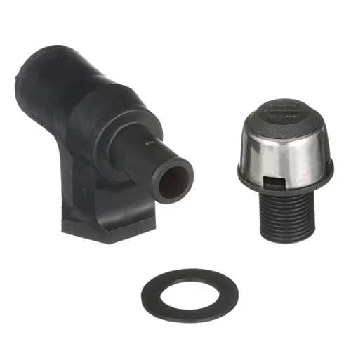 attwood Composite 90 Degree P-Trap Fuel Tank Vent, Black | Water-Resistant Marine Fuel Vent thumbnail 1