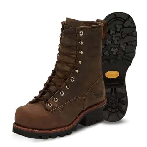 Chippewa Steel Toe Logger Boots, Bay Apache - Non Insulated - 9.5 | Waterproof Full-Grain Leather, 400g Thinsulate, Oil-Resistant Outsole thumbnail 1