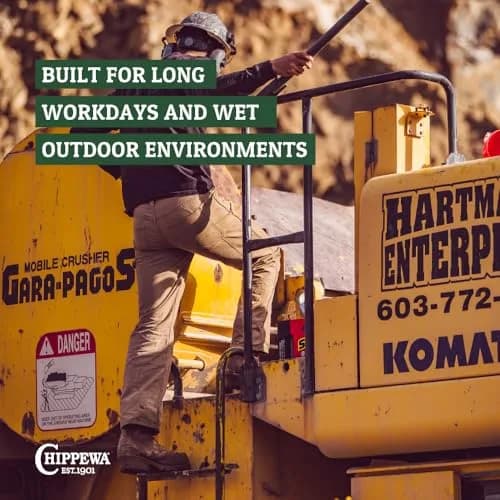 Chippewa Steel Toe Logger Boots, Bay Apache - Non Insulated - 9.5 | Waterproof Full-Grain Leather, 400g Thinsulate, Oil-Resistant Outsole thumbnail 4