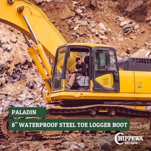 Chippewa Steel Toe Logger Boots, Bay Apache - Non Insulated - 9.5 | Waterproof Full-Grain Leather, 400g Thinsulate, Oil-Resistant Outsole thumbnail 2