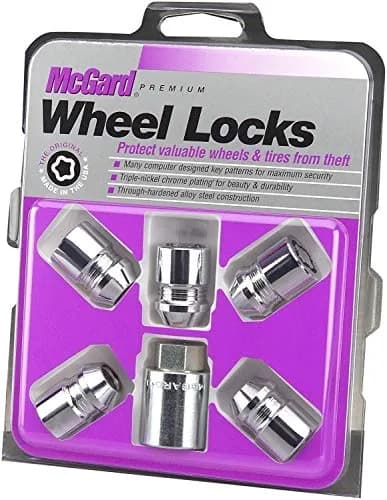 McGard Wheel Locks 24554 Chrome Cone Seat Set of 5 | OEM-Quality Security thumbnail 1