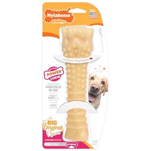 Nylabone Power Chew Textured Bone Dog Chew Toy X-Large | Durable Nylon for Aggressive Chewers thumbnail 1