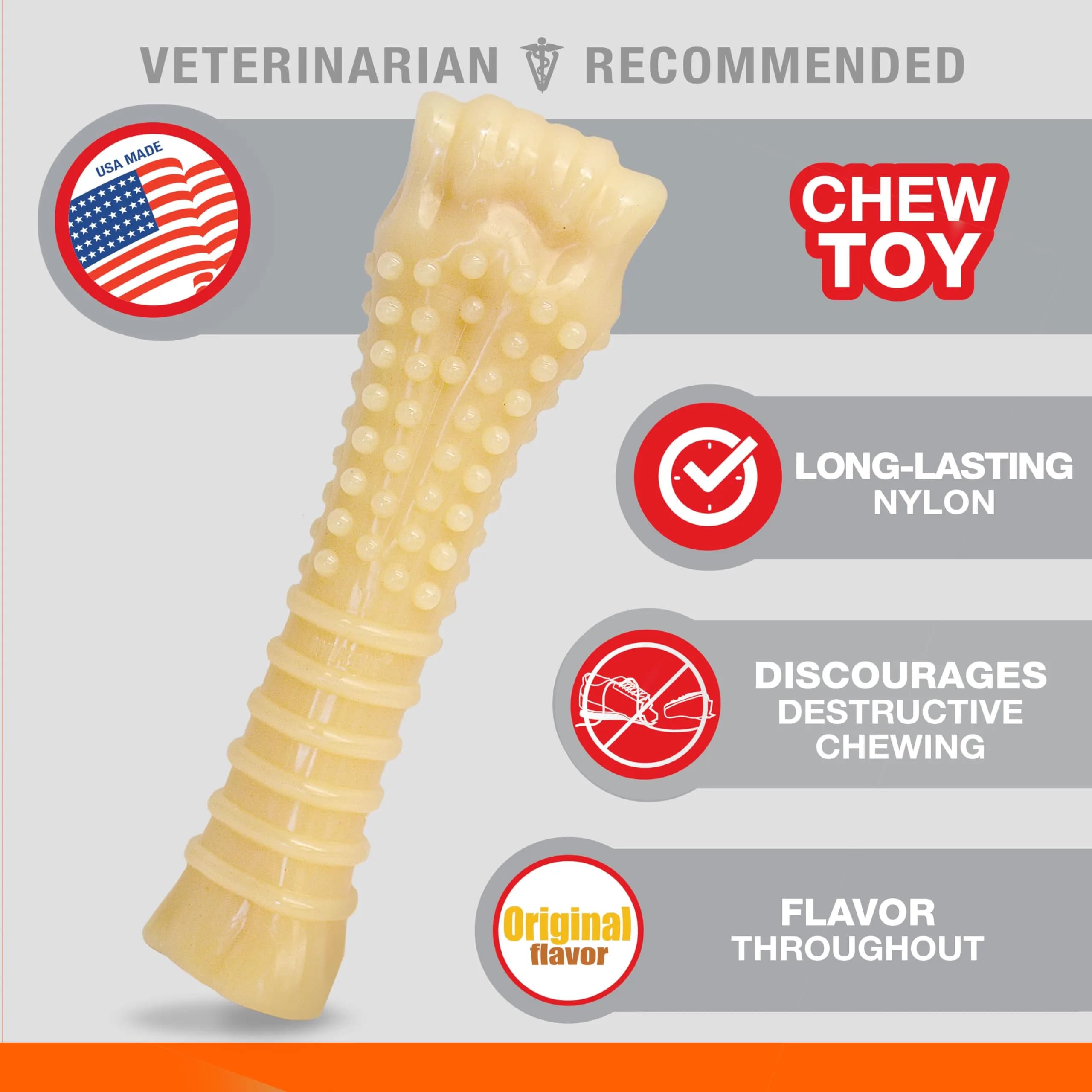 Nylabone Power Chew Textured Bone Dog Chew Toy X-Large | Durable Nylon for Aggressive Chewers - view 4