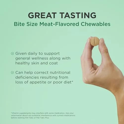 Pet-Tabs Plus Multivitamin for Dogs 60 Chewables | Supports Wellness & Coat Health thumbnail 4