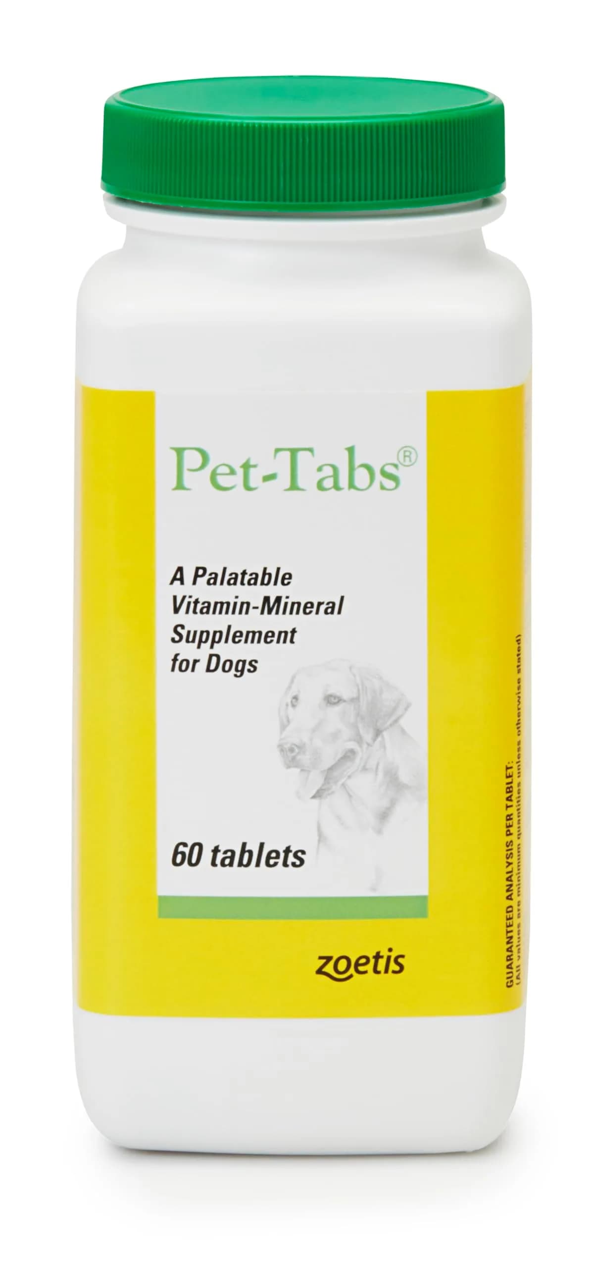 Pet-Tabs Multivitamin Supplement for Dogs & Puppies 60 Chewables | Supports Nutritional Balance & Skin Health