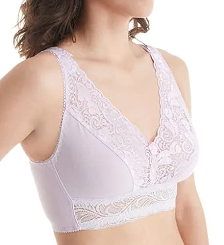 V VALMONT Lace Leisure Bra Style (Back Hook) 36D | Wire-Free, Supportive, Comfortable Fit thumbnail 2